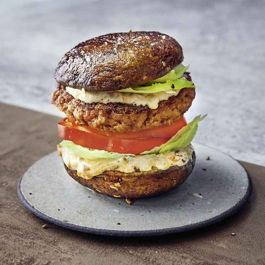 Vegane PortobelloBurger Rezept Küchengötter