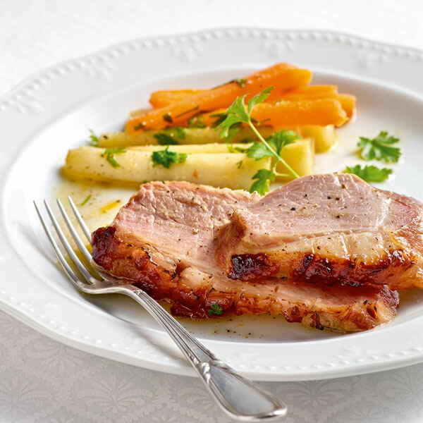 Schinkenbraten mit Honig-Senf-Glasur Rezept | Küchengötter Schinkenbraten mit Honig-Senf-Glasur Rezept | Küchengötter