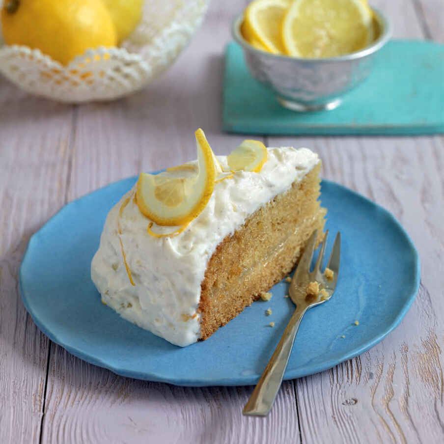 Vegane Lemon-Curd-Torte Rezept | Küchengötter