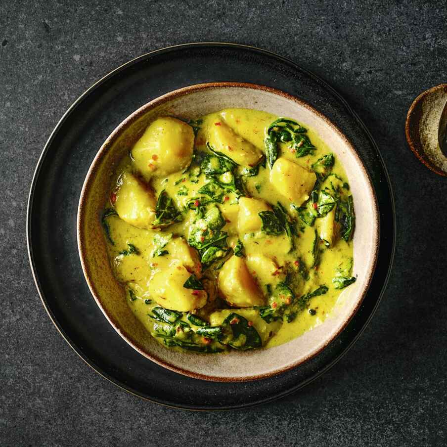Spinat-Kartoffel-Curry Rezept | Küchengötter