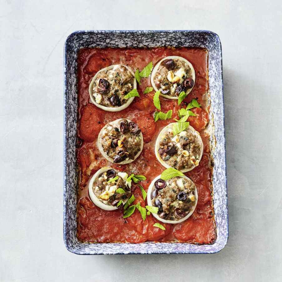 Griechisch gefüllte Zwiebeln Rezept | Küchengötter