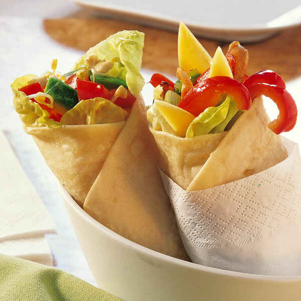 Wraps mit zwei Füllungen Rezept | Küchengötter Wraps mit zwei Füllungen Rezept | Küchengötter