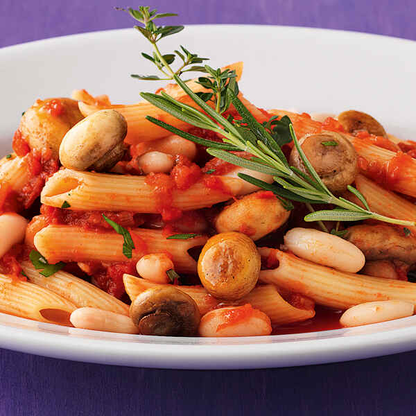 Bohnen-Champignon-Penne Rezept | Küchengötter