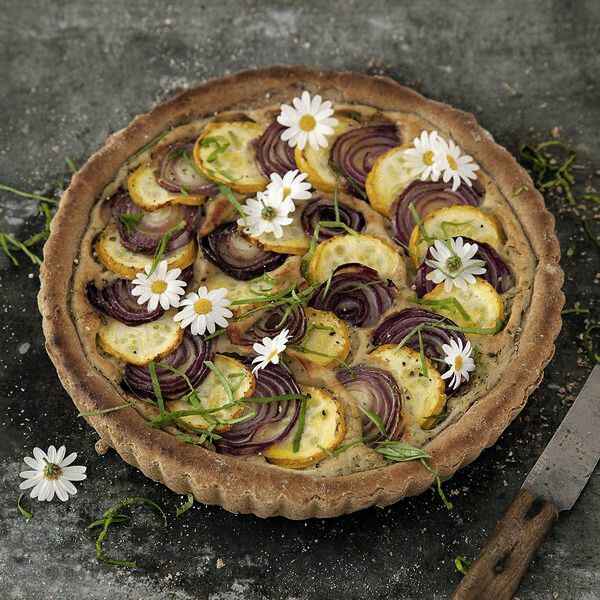 Vegane Zucchinitarte mit Kräutern Rezept | Küchengötter Vegane Zucchinitarte mit Kräutern Rezept | Küchengötter