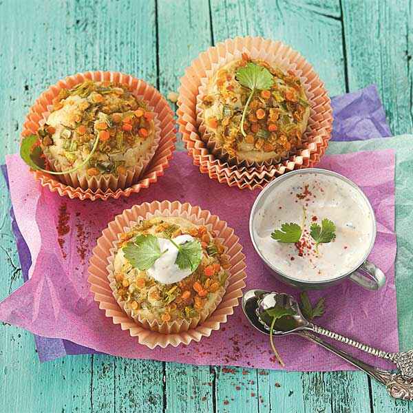 CurryLinsenMuffins Rezept Küchengötter