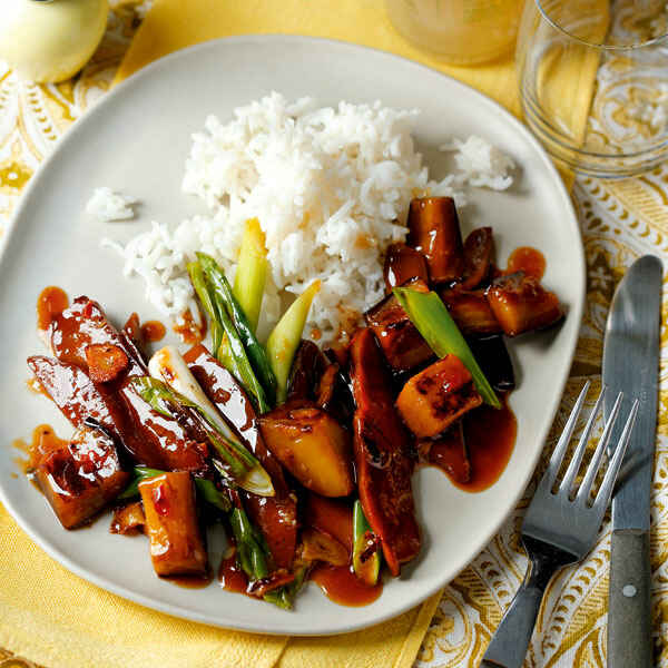 Auberginen mit Seitan Rezept Küchengötter