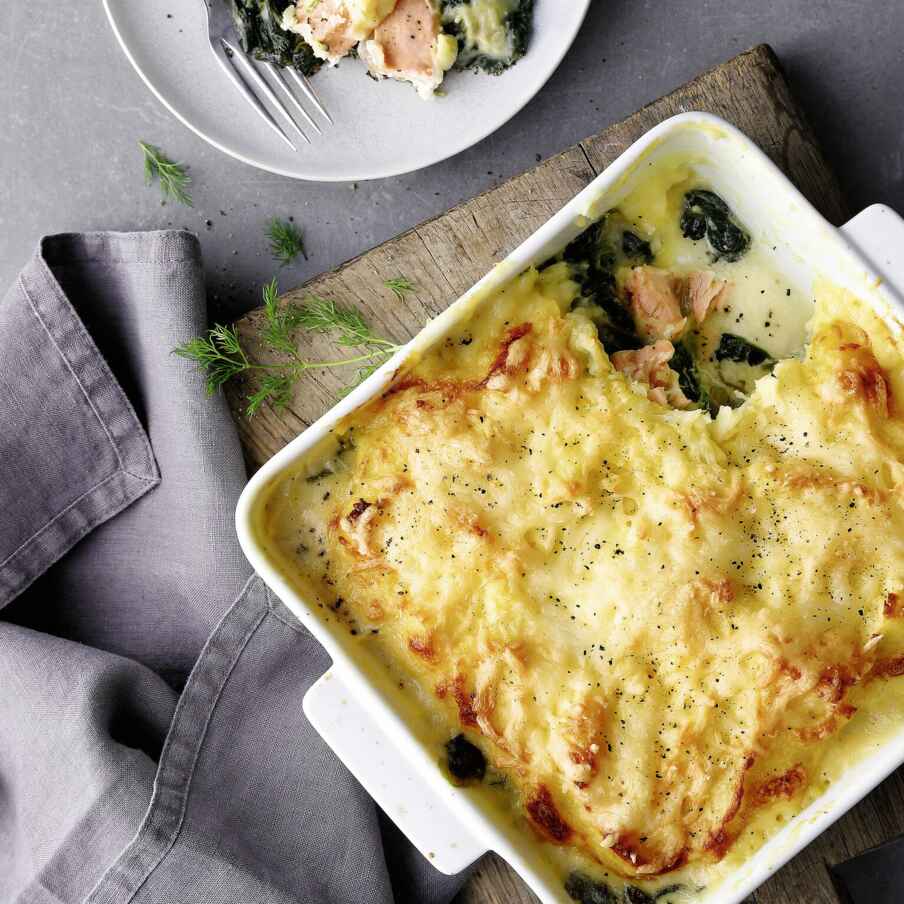 Kartoffel-Lachs-Spinat-Pie Rezept | Küchengötter Kartoffel-Lachs-Spinat-Pie Rezept | Küchengötter