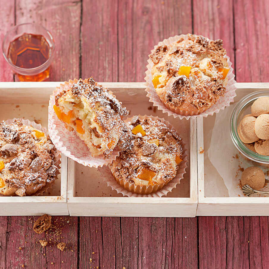Pfirsich-Amaretto-Muffins Rezept | Küchengötter