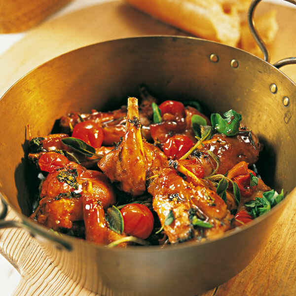 Geschmortes Kaninchen Ischia-Art Rezept | Küchengötter