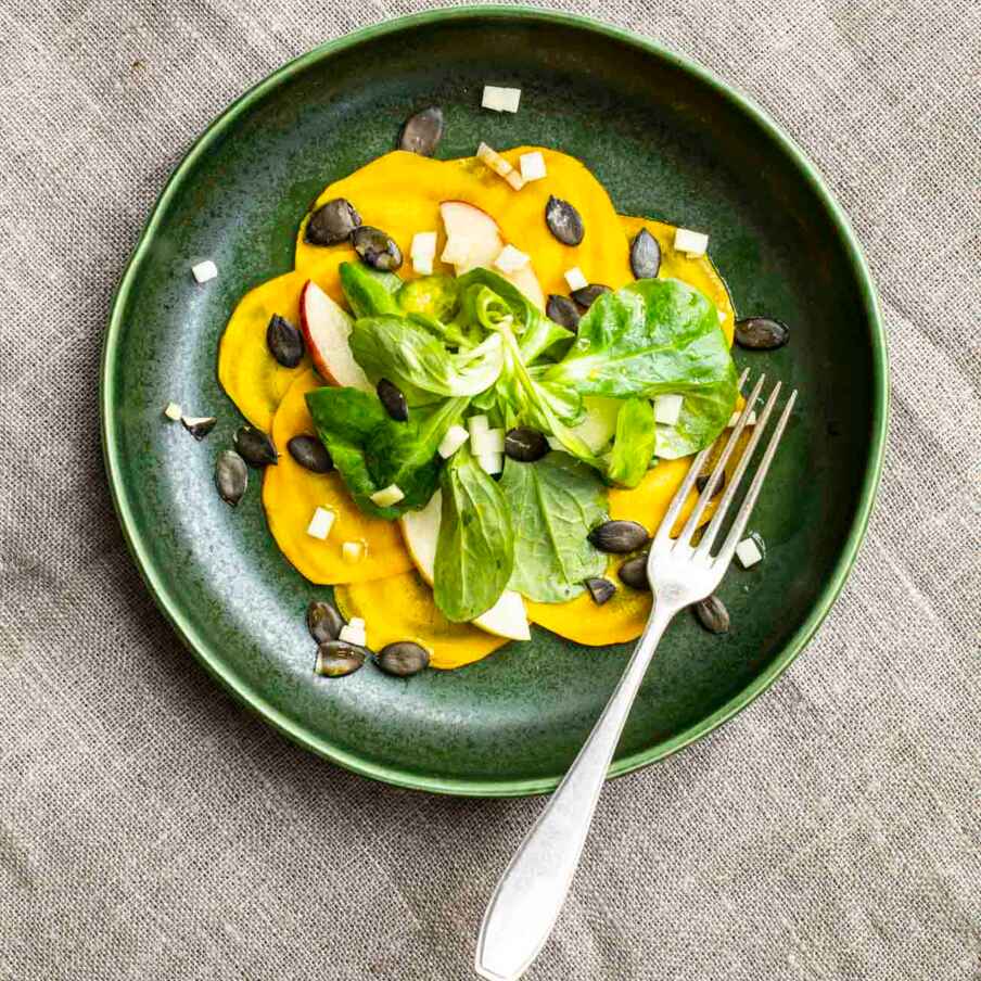 Gelbe Bete Carpaccio Rezept | Küchengötter Gelbe Bete Carpaccio Rezept | Küchengötter