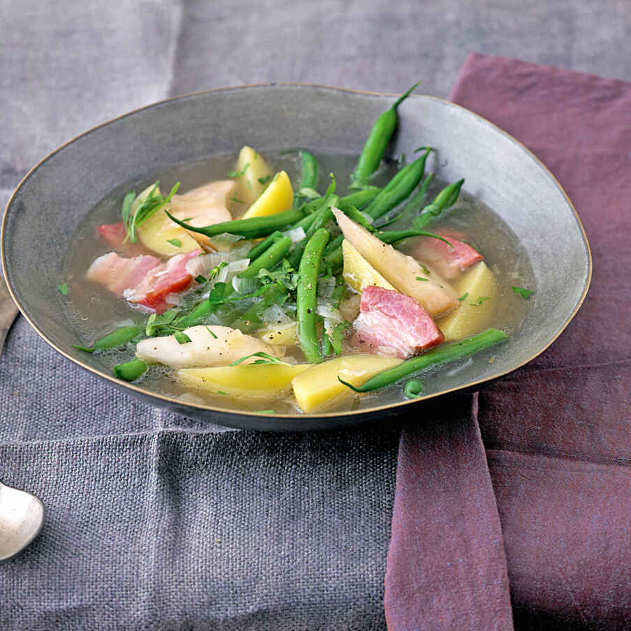 Birnen, Bohnen und Speck Rezept | Küchengötter