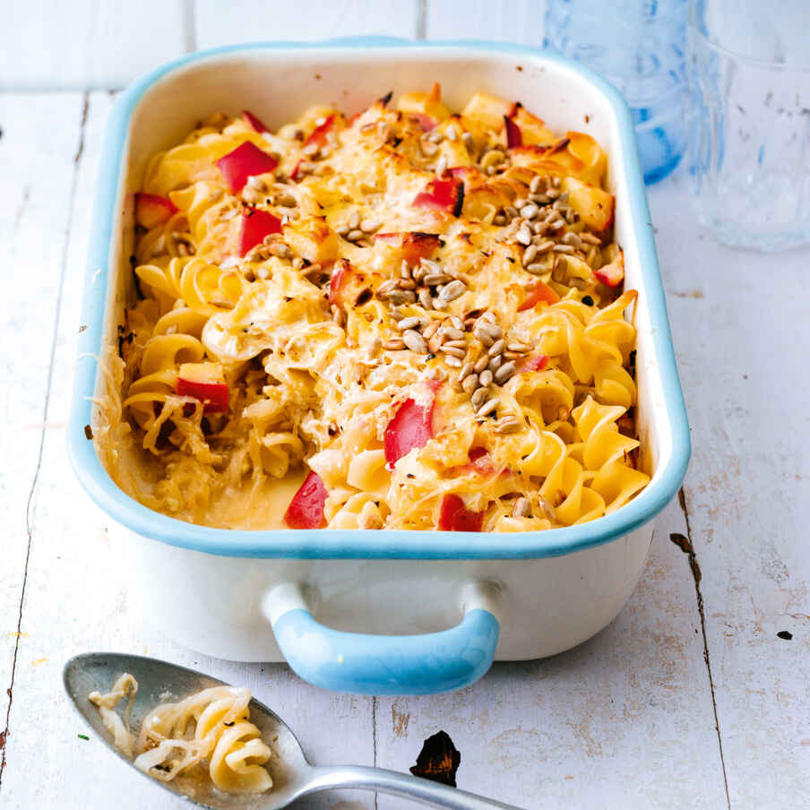 Nudel-Sauerkraut-Auflauf Rezept (glutenfrei) | Küchengötter