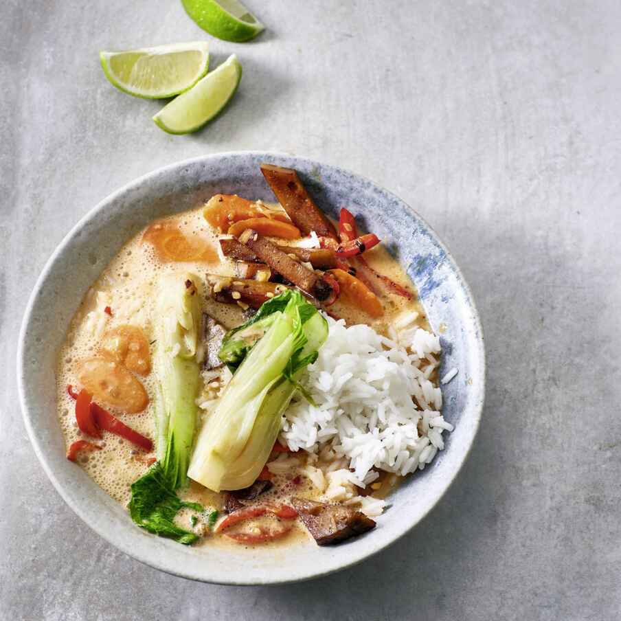 Rotes ThaiCurry mit Seitan Rezept Küchengötter