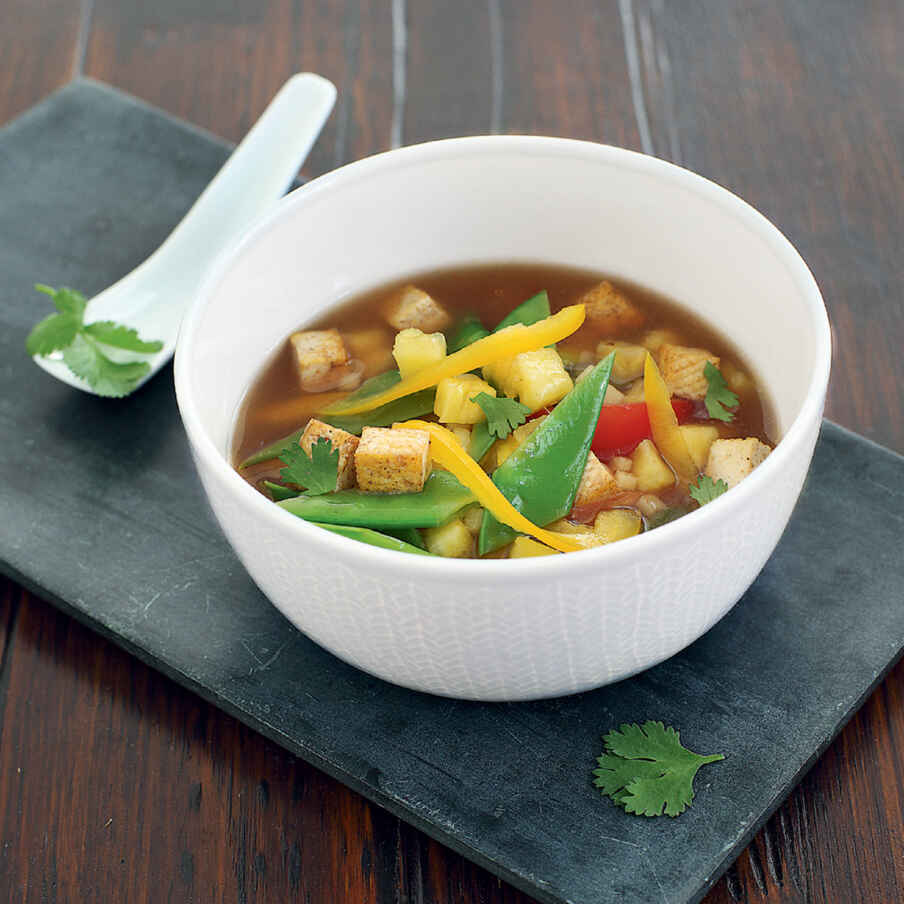 Vegane sauer-scharfe Suppe mit Tofu Rezept | Küchengötter