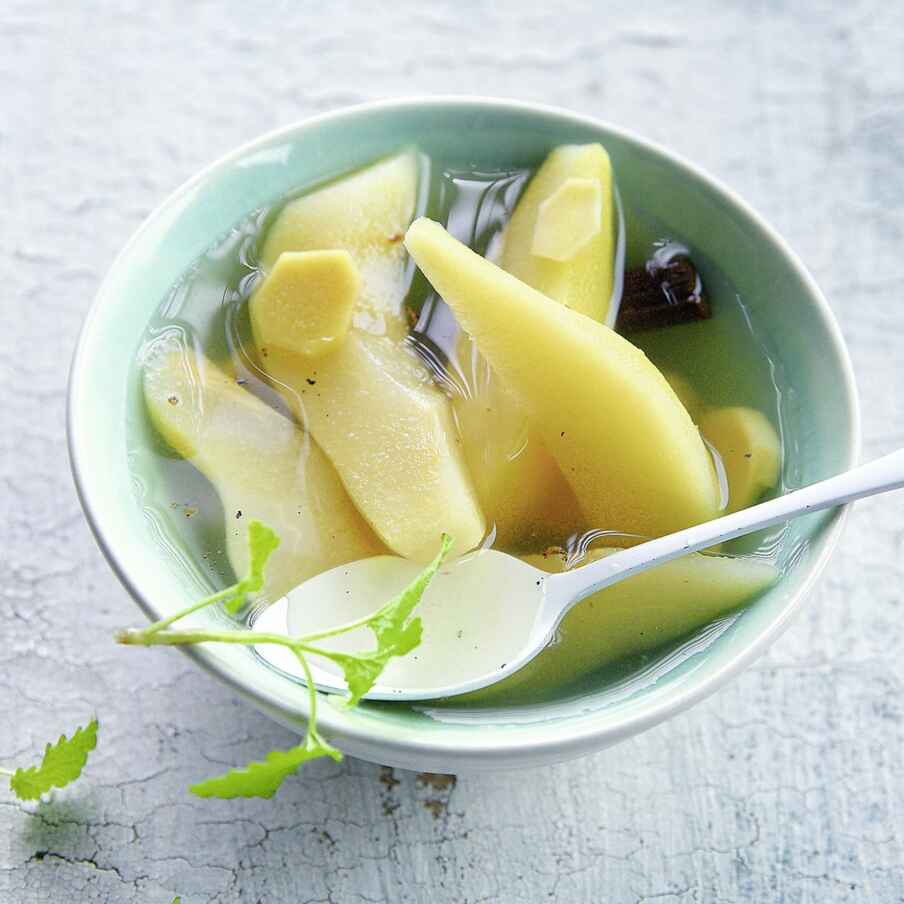 Eingemachte Birnen mit Ingwer und Vanille Rezept | Küchengötter Eingemachte Birnen mit Ingwer und Vanille Rezept | Küchengötter