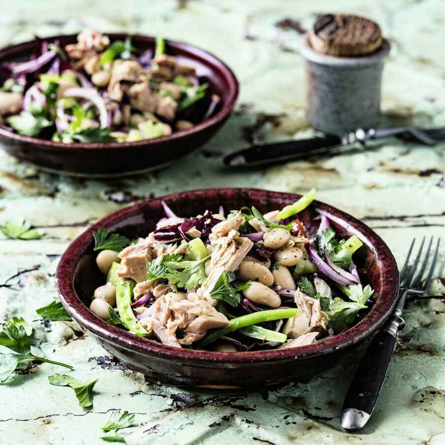 Bohnensalat mit Thunfisch und Radicchio Rezept | Küchengötter Bohnensalat mit Thunfisch und Radicchio Rezept | Küchengötter