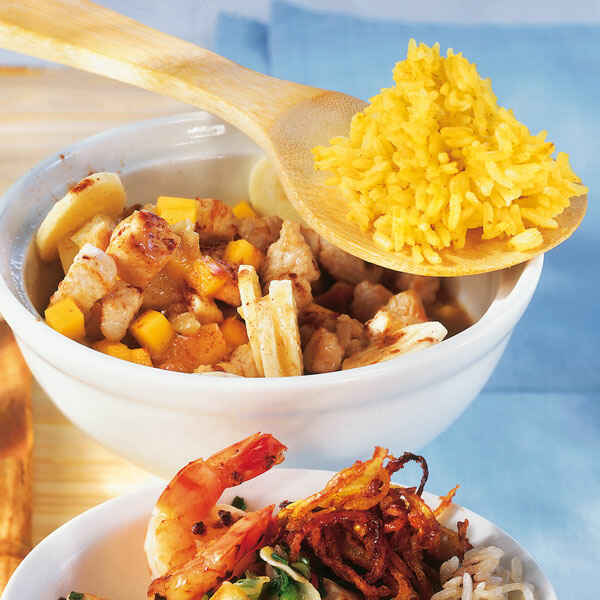 Curryreis mit Pute und Früchten Rezept | Küchengötter