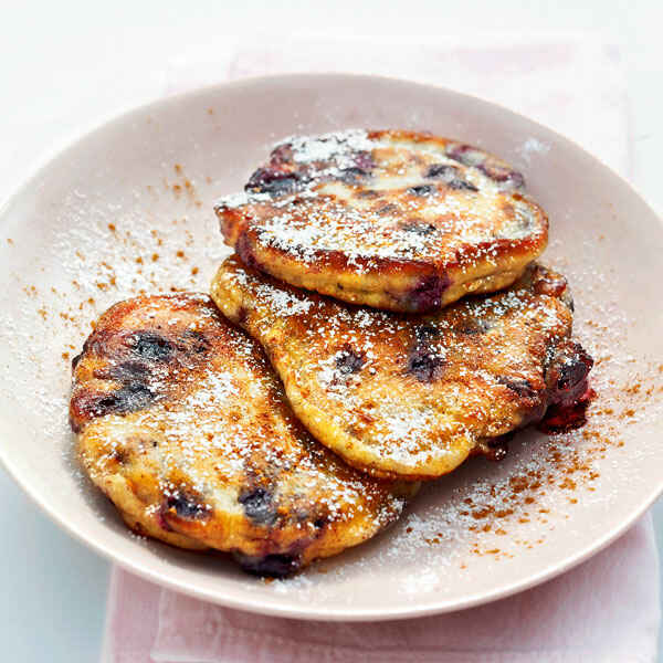 Heidelbeer-Birnen-Puffer Rezept | Küchengötter Heidelbeer-Birnen-Puffer Rezept | Küchengötter