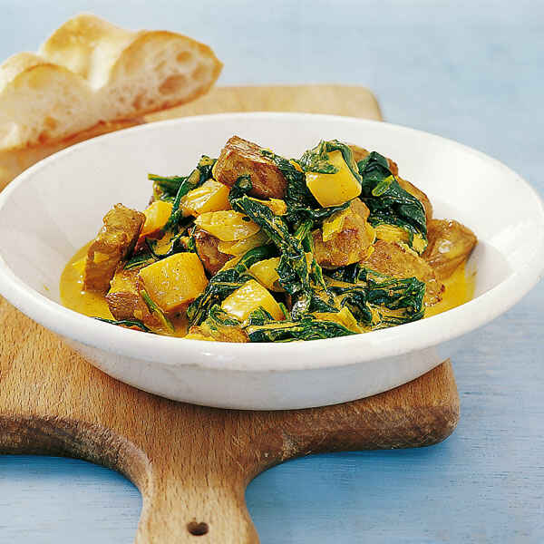 Lammcurry mit Spinat Rezept | Küchengötter