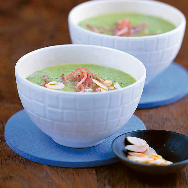 Kalte Zucchinisuppe mit Schinken Rezept | Küchengötter