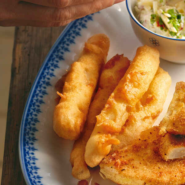 Frittierte Schwarzwurzeln in Bierteig Rezept | Küchengötter