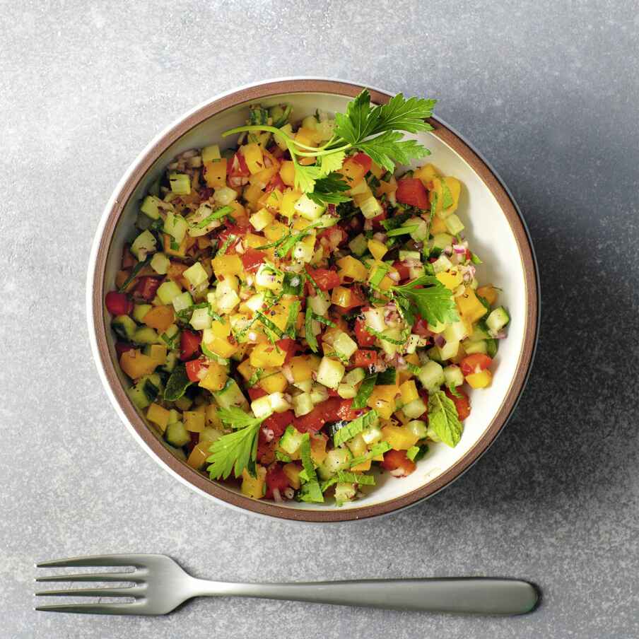 Bunter Paprikasalat Rezept | Küchengötter Bunter Paprikasalat Rezept | Küchengötter