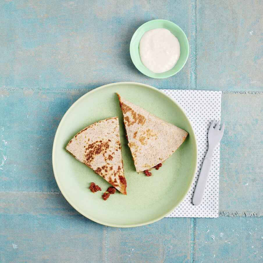 Quesadillas mit Bohnencreme und Hack Rezept | Küchengötter