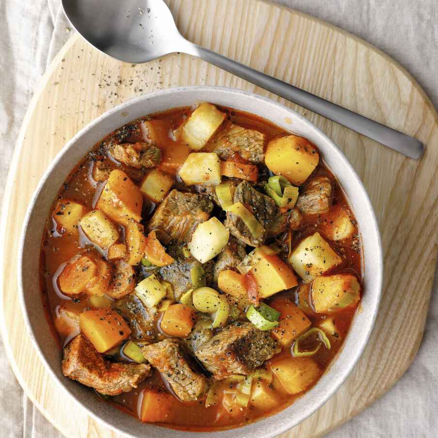 Kürbis-Rindfleisch-Eintopf Rezept | Küchengötter Kürbis-Rindfleisch-Eintopf Rezept | Küchengötter