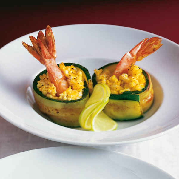 Safran-Couscous mit Limettengarnelen Rezept | Küchengötter