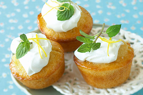 Getränkte Zitronen-Cupcakes