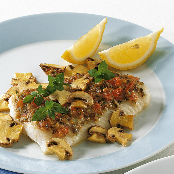 Fischfilets Mit Pilz Kase Haube Rezept Kuchengotter