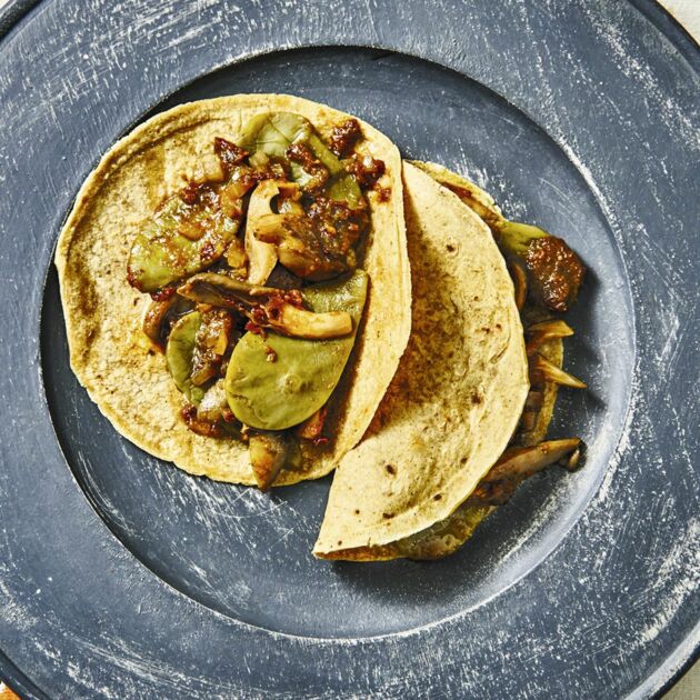 Veggie-Tacos mit Kaktus