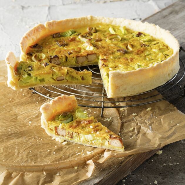 Veganer Pflanzensahne Guss Auf Quiche Lorraine Rezept Kuchengotter