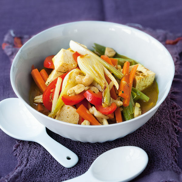 Tofu-Curry mit Bambus