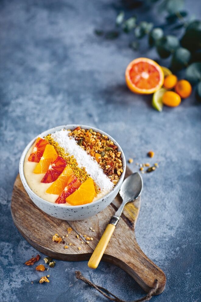 Smoothiebowl-Zitrusfrüchte Smoothiebowl-Zitrusfrüchte