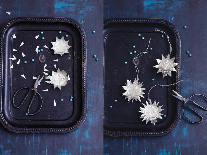 Weihnachtsdeko Eisblumensterne selber machen Weihnachtsdeko Eisblumensterne selber machen