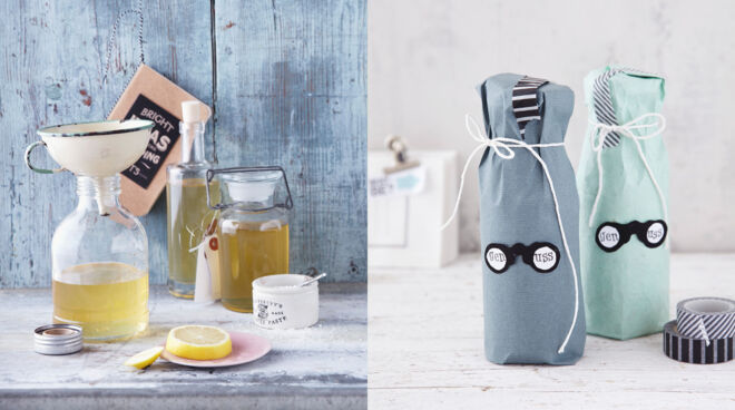 Geschenke aus der Küche Sirup als Geschenk verpacken Geschenke aus der Küche Sirup als Geschenk verpacken
