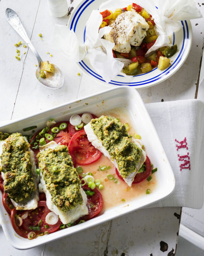 Seelachs mit Petersilienkruste Seelachs mit Petersilienkruste