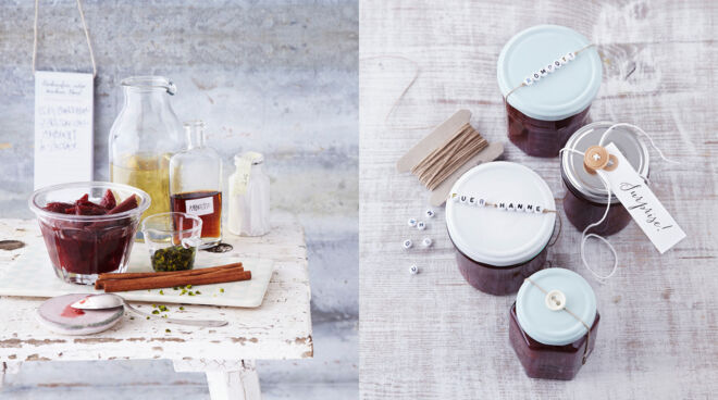 Geschenke aus der Küche Kompott personalisiert verpacken Geschenke aus der Küche Kompott personalisiert verpacken