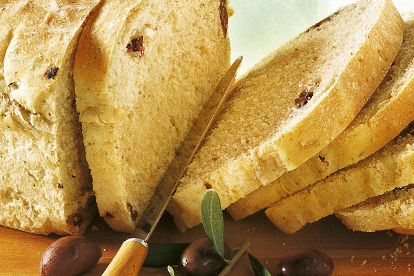 Fetabrot mit Oliven - Rezept für den Brotbackautomat