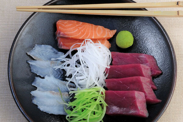 Sashimi mit rohem Fisch