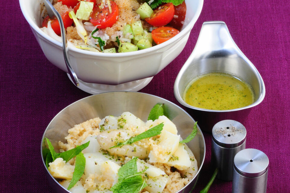 Couscous-Salat mit Spargel