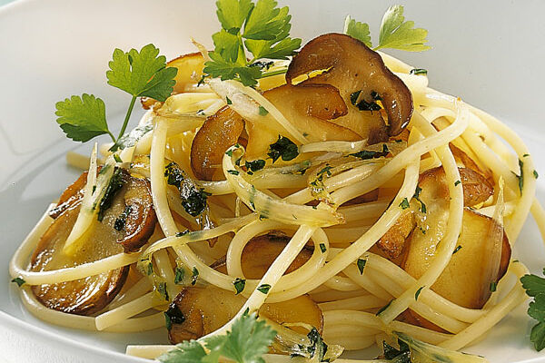 Spaghetti mit Pilzen