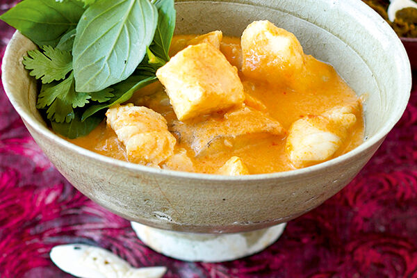 Rotes Thai-Fischcurry