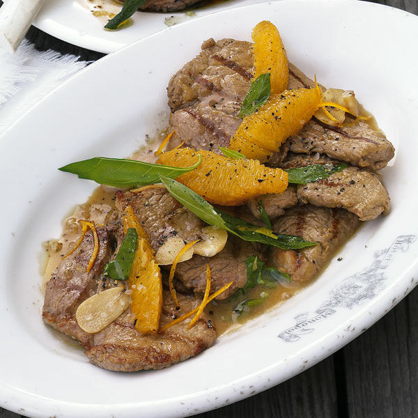 Kalbsschnitzel mit Marsala und Orangen Rezept | Küchengötter Kalbsschnitzel mit Marsala und Orangen Rezept | Küchengötter