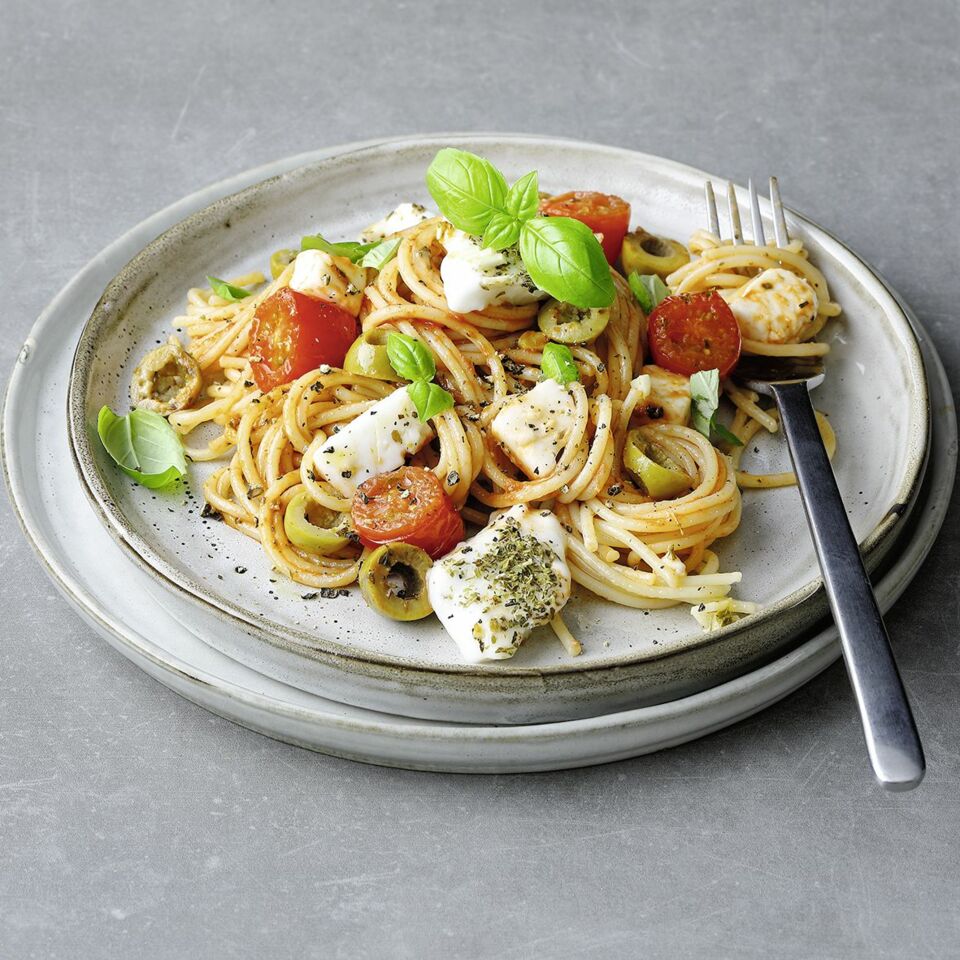 Vegane Baked Feta Pasta Rezept Küchengötter