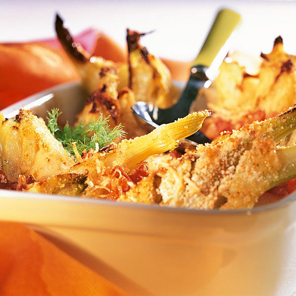 Gratinierter Fenchel mit Tomaten und Parmesan Rezept | Küchengötter Gratinierter Fenchel mit Tomaten und Parmesan Rezept | Küchengötter