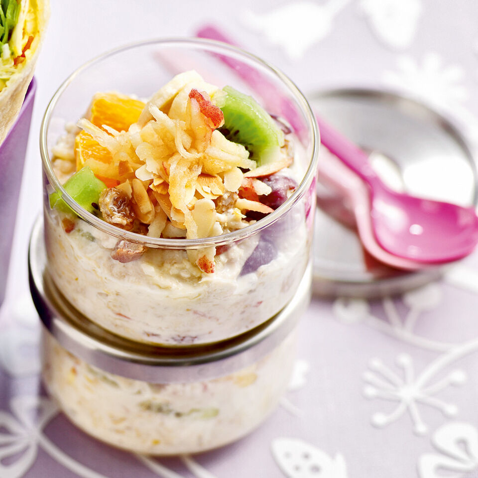 Birchermüsli mit Honig-Zimt-Früchten Rezept | Küchengötter Birchermüsli mit Honig-Zimt-Früchten Rezept | Küchengötter