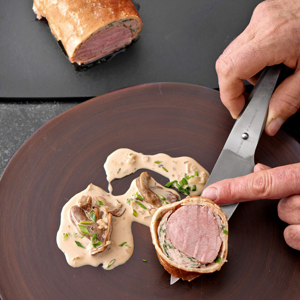 Kalbsfilet im Steinpilzmantel