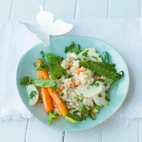 Graupenrisotto mit Frühlingsgemüse Rezept | Küchengötter Graupenrisotto mit Frühlingsgemüse Rezept | Küchengötter